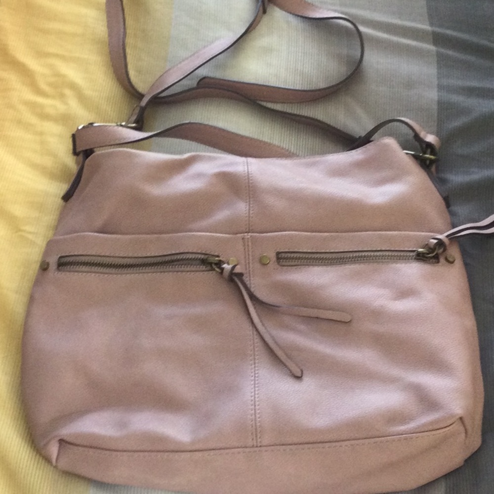 Hobo bag dual straps soft material multiple pockets